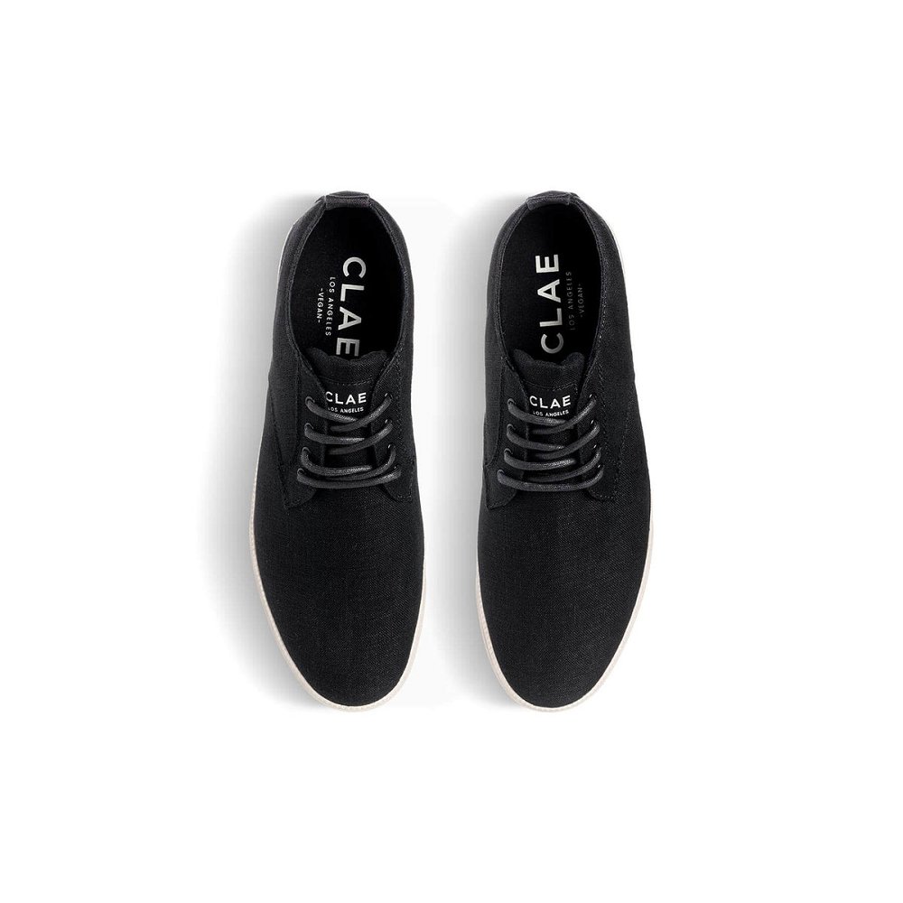 CLAE ELLINGTON HEMP Shoes Mens USA386-C40 In Black Hemp